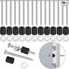 Hotop Pegboard Spacers Mounting Kit, Magnetic Pegboard Includes Screws, Spacers and Washers for 1/8-Inch and 1/4-Inch (48)