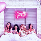 Treat Yourself Neon Sign for Wall Decor, LED Pink Neon Sign Treat Yourself Light with Heart, Room Decorations for Bedroom, Birthday Party, Wedding, Salon, Bar, Esthetician, Home, Girl Cave