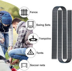DTANX 12 Pack 12 Inch Rebar Stakes Heavy Duty Trampoline Anchors, Garden Stakes Tent Stakes Steel Ground Anchors, Black