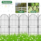 Decorative Garden Fence 31in (H) x10ft (L), 10 Pack No Dig Fence Animal Barrier for Dog, Arched Flower Bed Edging, Wire Border Panel Fencing for Yard Patio Outdoor Decor