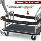 Bellman Cart Bumper Guard and Wall Protector Hotel Luggage Cart Bumper Collision Protector Cover for Airport & Travel Accessory Indoor & Outdoor Use(Large)