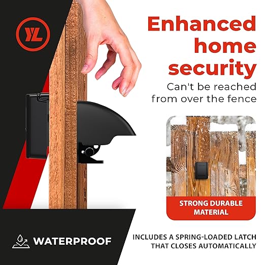 Gate Lock – Secure Keyless Fence Lock and Latch with 2-Way Access – Strong Durable System for Theft Prevention and Home Security, Easy Installation on Wood or Vinyl Gates/Fences (Regular – 2-Pack)