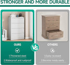 Metal Steel Filling Cabinets for Home Office - 4 Drawer Lockable Lateral File Cabinet for Hanging Files Letter/Legal/F4/A4 Size, Assembly Required - White