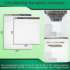 100 Pack Secure Seal White Poly Mailers - Safe Shipping With 4x6 Bags - E-Commerce Self Sealing 2 Mil Poly Envelopes for Shipping