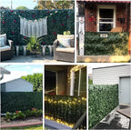 TANG 39"x136" Faux Ivy Privacy Fence Screen Roll- 2Pcs Artificial Leaf Fences Greenery with 130 GSM Mesh Panel,Outdoor Green Wall Chain Link Fence Covering for Balcony Backyard Patio, Ivy