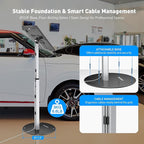 AboveTEK Anti Theft iPad Floor Stand, Robust Security Kiosk POS Tablet Stand, Height Adjustable Tablet Floor Stand w/Lock and Key Mechanism for 10.9-11" iPad & Galaxy Tab, Ideal for Retail Business