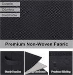 WUIKE Trapezoid Storage Bins with Handles, Fabric Closet Storage Baskets for Organizing Clothes, Purse, Sheets, Blankets, 11" L x 11" W x 8" H, 3-Pack, Black