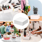 Acrylic Dessert Stand,Buffet Risers, Food Risers, Multi-Purpose Cake Stand for Parties, Weddings, Birthdays, Catering, Jewelry, Collectibles (White, 8"x9"x10")