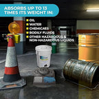 STARDUST Spill Products D905U Universal Spill Kit OSHA Approved - Portable Bucket (15) Universal Sorbent Pads, (2) 3"x4' Absorbent Socks, (4) Disposal Bags & Nitrile Gloves Spill Kit For Fast Response
