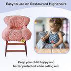 Suessie Shopping Cart Cover and High Chair Cover, Pink Dots
