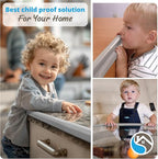 Premium 12ft Edge Protector for Baby, Odorless & Waterproof Edge Protector with 3M Adhesive Tape, Non-Toxic to Baby Proof Corners and Edges, Wall Corner Protector & Desk Edge Cushion Gray