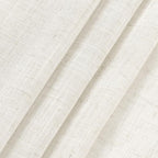 Nanspring Cream White Linen Curtains 72 Inch Length 2 Panels Set for Living Room Back Tab Pinch Pleated Window Curtain Drapes Neutral Rustic Farmhouse Decor Ivory Dining Room Curtain 72 inches Long