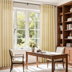 Nanspring Cream Yellow Curtains 72 Inches Long for Living Room Linen Blend Light Filtering Modern Farmhouse Semi Sheer Curtains Back Tab Privacy Neutral Curtain for Bedroom Office 52x72,2 Panels