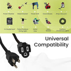 Go Green Power Inc. (GG-13708BK) 16/3 SJTW Outdoor Extension Cord, Black, 8 ft