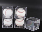 Baseball & Golf Ball Display Case Acrylic Cube Square Clear Memorabilia Display & Storage Sports Official Baseball Accessories (Baseball Case, Standard)