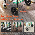 Siffler Grocery Shopping Cart with 360° Swivel Wheels Folding Utility Cart with Easily Collapsible Cart with Extended Foam Cover, Trolley for Laundry, Groceries, Travel (Black, Small)