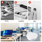 2PCS Cable Grommets 60mm 2-3/8 Inch White Desk Hole Grommet Cord Cable Table Grommet Desk Wire Hole Plug Cover for Cables and Cords Management