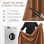 DUALIFE Rust Pinch Pleated Blackout Curtains 102 Inches Long, Boho Farmhouse Retro Totally Blackout Curtains Drapes with Hooks for Living Room Bedroom 40 by 102 Inch 2 Panels Terracotta