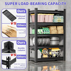 2 Set Garage Shelving Unit 72"H3000bls Heavy Duty Storage Shelves Easy Assembly 5 Tier Adjustable Metal Steel Utility Shelf Rack Storage Organize for Tools Garage,Basement,Warehouse 16"*36"*72"