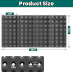 EVERHANGER Metal Pegboard Panels 24" x 12", Heavy Duty Steel Peg Boards for Garage, Pegboard Wall Organizer for Tool Storage and Organization, Black, 4 Pack