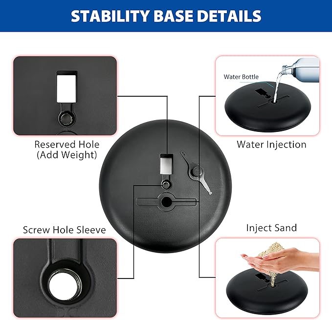 6Packs 11x17 Inch Adjustable Pedestal Poster Sign Stand, Heavy Duty Floor Standing Sign Holder Stand Aluminum Snap Open Frame for Vertical and Horizontal View Sign Displayed(Black)