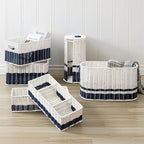 GRANNY SAYS Wicker Baskets for Shelves, Decorative Navy Baskets for Coastal Room Decor, Waterproof Basket Organizer, Wicker Storage Basket for Organizing, Beach Decor for Bedroom