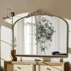 Micasso Large Antique Gold Mirror: 29"x 36" French Baroque Arched Mirror - Traditional Ornate Vintage Mirrors for Wall/Mantel/Entryway/Bathroom/Hallway - Home Decor for Living Room