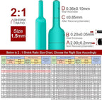 Chanzon 2:1 Ratio 1/16" (1.5mm) Heat Shrink Tubing 8Ft Roll (2.5M Total Length) Green Polyolefin Sleeving Wrap Shrinking 2 to 1 1pcs