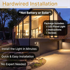 LED Black Motion Sensor 2-Light Bullet Flood Light- 3000K Adjustable Dual Head Outdoor Security Light, Dusk to Dawn, Waterproof, Hardwired Spotlight for Yard, Patio, Garage, Landscape