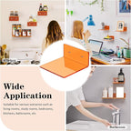 6 Inches Small Orange Wall Shelves Set of 2, Wall Mounted Display Shelf Rack for Bedroom, Living Room, Smart Speaker, Clock, Decoration, 2 Pack