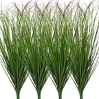 12Pcs Artificial Grass Plants, Faux Shrubs Wheat Grass, Artificial Tall Grass Fake Plants for Outdoor Decor,Artificial Greenery Stems Weed for Room Indoor Home Decor（Green Red Tail）