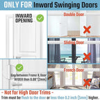 3PACK Home Security Door Reinforcement Lock Childproof, Add High Security to Home Prevent Unauthorized Entry, Aluminum Construction Finish, Frame Lock, Silver