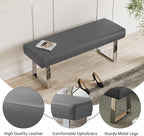 JIEXI Bedroom Bench Bed end upholstered Bench Indoor Corner Small Bench, with Metal Legs,for Kitchen entryway Dining Room and Living Room Window, Plant Bench, Footstool