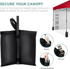 Best Choice Products 10x10ft Easy Pop Up Canopy w/Side Wall, 10 Pockets, Portable Carrying Case, 1-Button Setup, 4 Weight Bags - Red