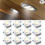 Ensenior 12 Pack 4 inch 5CCT LED Gimbal Led Recessed Light with Junction Box, 360°+90° Adjustable Directional Eyeball Lighting, Dimmable, 2700K/3000K/3500K/4000K/5000K, 900LM, 9W=85W, 120V-ETL&FCC