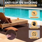 Marine Carpet,5 FT x 15 FT Brown Indoor Outdoor Carpet 0.2" Thick Boat Carpet with Water-Proof TPE Backing, Non-Slide Outdoor Marine Carpet Roll for Home, Patio, Porch, Deck