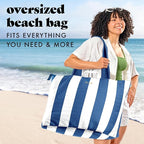 Fit & Fresh Large Beach Bag for Women - Extra Large Travel Tote With Pockets