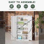 Greenvelly Metal Storage Cabinet, 72" Locking Metal Garage Storage Cabinet with Doors and 4 Adjustable Shelves, Lockable Steel Cabinets for Home Office, Garage, Shop, School (White 36" W x 18" D)