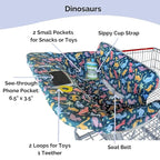 Suessie Shopping Cart Cover and High Chair Cover, Dinosaurs
