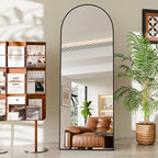 59"x20"Floor Mirror Full Length,Arched Full Length Mirror with Stand,Full Body Mirror,Hanging or Large Leaning for Bedroom Living Room Black