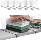 6 Pack Acrylic Shelf Dividers for Closet Organization, Clear Shelf Divider Fits Shelves of 0.4-1 Inch,Purse Organizer for Closet, Shelf Organizer, Closet Organizers and Storage