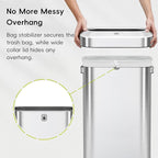 EKO Urban 24 Gallon/ 90 Liter Open Top Stainless Steel Slim Commercial Trash Can, Tall Kitchen Garbage Bin, Heavy-Duty Commercial Grade Large Trash Can for Home, Office, Hotel, Cafe, Restaurant, Dorm