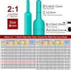 Chanzon 2:1 Ratio - 80Ft Roll - 1/4" (6mm) Heat Shrink Tubing 2:1(25M Total Length) Green Polyolefin Sleeving Wrap Shrinking 2 to 1 1pcs