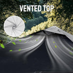 CROWN SHADES 10x10 Pop Up Canopy Tent - Patented Center Lock One Push Instant Outdoor Canopy Beach Tent with STO-N-Go Bag 8 Stakes & 4 Sand Bags，Black