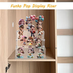 2-Pack Acrylic Perfume Organizer Stand, 4 Tier Cupcake Stand, Clear Display Riser Stand Shelf for Pop Figures, Acrylic Shelves for Cologne Spice Rack Kitchen Vanity