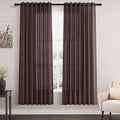 Nanspring Linen Curtains for Bedroom Back Tab Light Filtering Privacy Semi Sheer Drapes Modern Farmhouse Decor Linen Textured Gauze Curtain for Living Room Bathroom 2 Panels Set Coffee 52x72