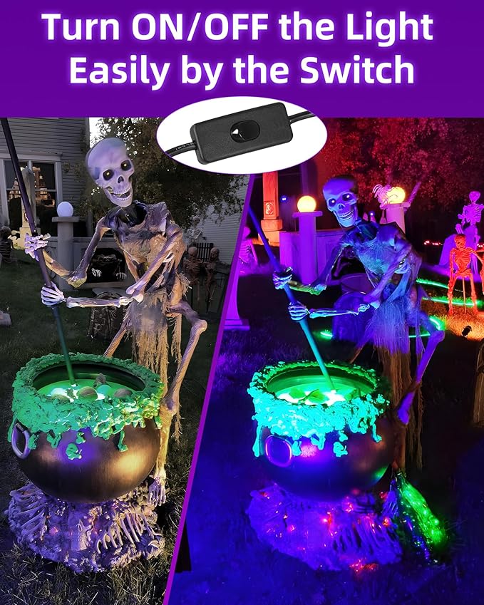 200W LED Black Lights IP66 Waterproof Black Light Outdoor with 10ft Plug+Switch, Flood Blacklight for Halloween Glow in The Dark Party Stage Light Neon Glow Birthday 2 Pack