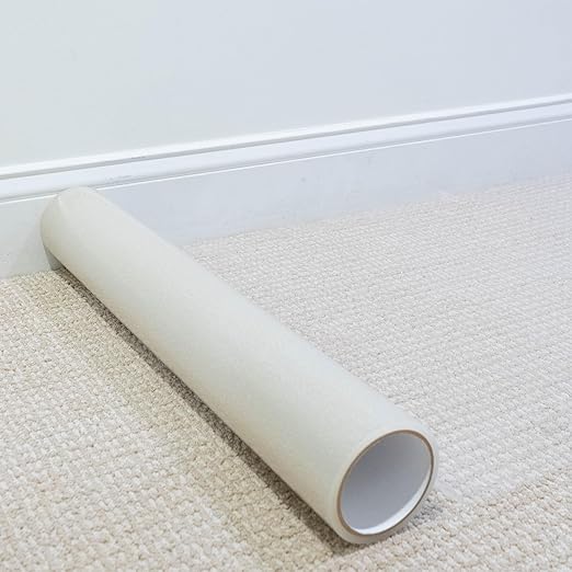 PAD 'N PROTECT Heavy Duty Temporary Carpet Protection Film. Easy Unwind, Strong with Self Adhesive Backing for Carpet and Stair Rug, 2.5 Mil., Clear, Reverse Wound. Paint & Waterproof (36" x 500')