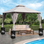 Canopy Tent Weight,202 LBS Canopy Weights Water Bags,4PCS Gazebo Weights, Heavy Duty Leg Weights for Pop Up Canopies Outdoor Shelter Umbrella Pool Ladder，Black