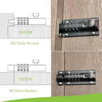 Heavy Duty 4-Digit Combination Locking Bolt - Reinforced Zinc Alloy Security Slide Latch for Gates, Sheds, Barns, Fences & Cabinets - Childproof Design & Anti-Theft Password Setting (Black)